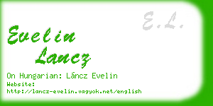 evelin lancz business card
