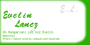evelin lancz business card